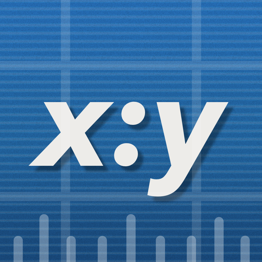 The letters X and Y with a colon in between them to show comparison, measuring bars along the bottom, and a grid to represent area.